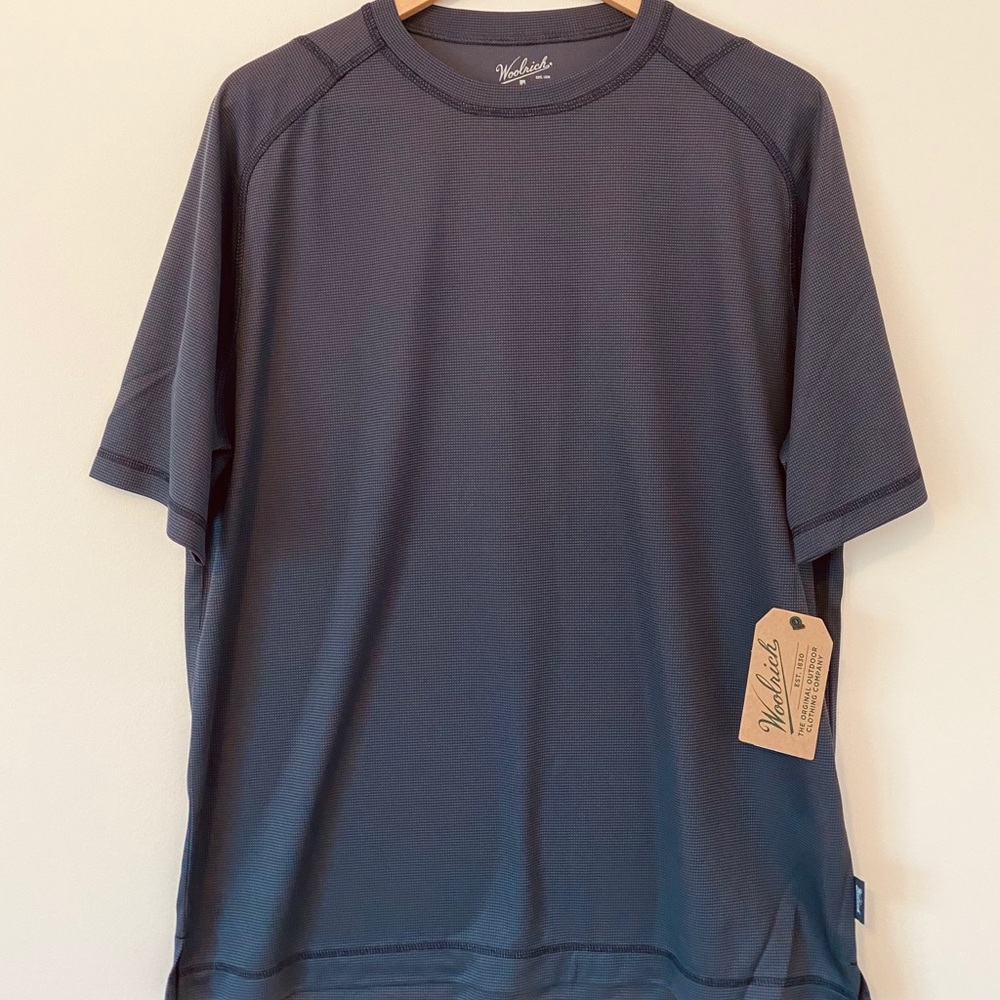 Woolrich Men's Crew Neck Short-sleeve Poly Shirt